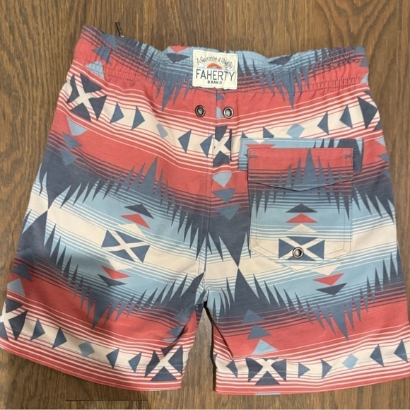 Faherty Southwestern Beacon Trunk Colorado Jewel Swim Short S kids board shorts - Picture 5 of 7